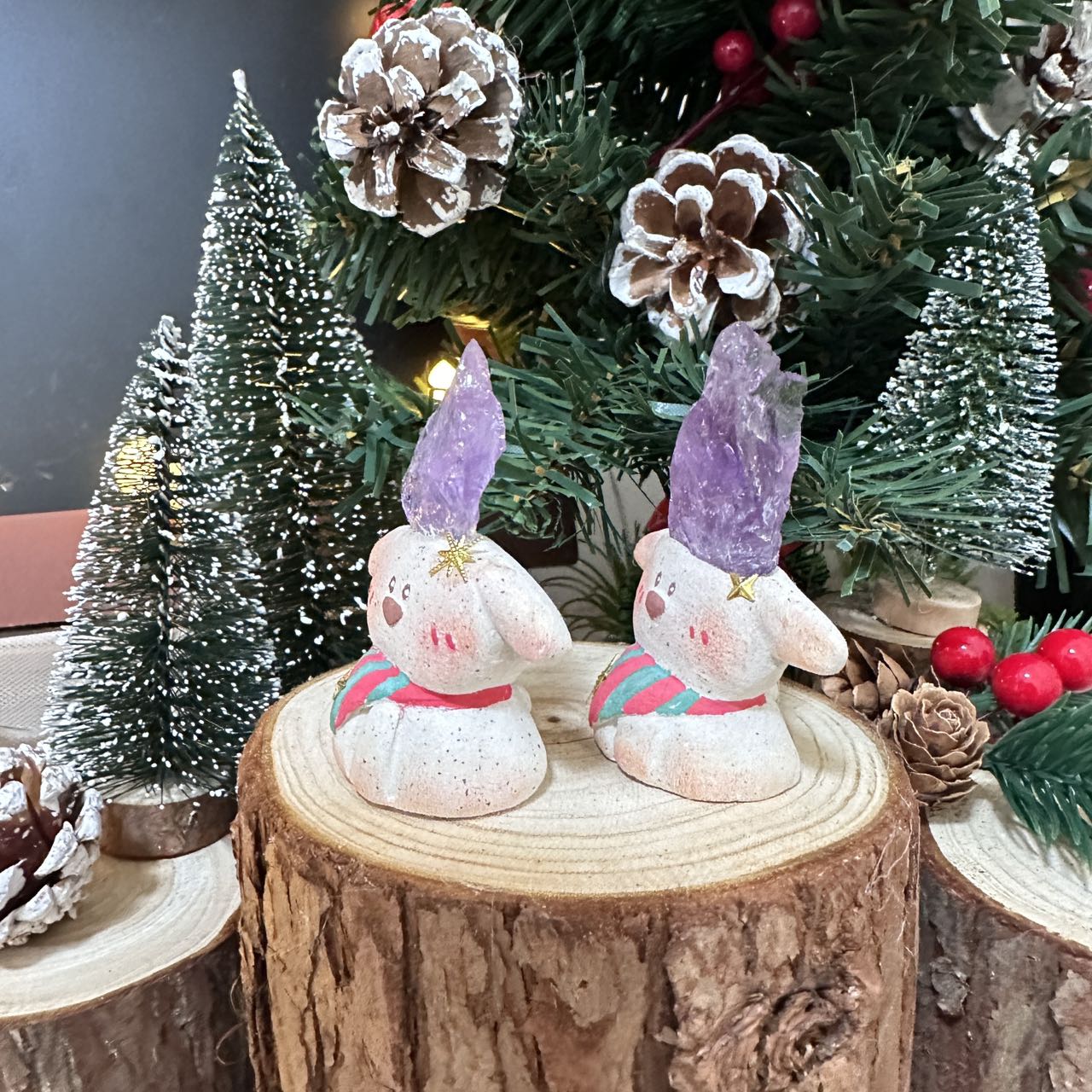 Christmas puppy Brazilian lavender amethyst