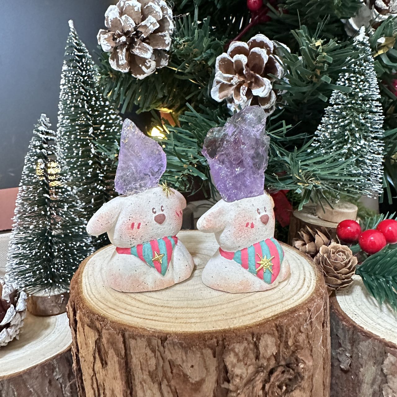 Christmas puppy Brazilian lavender amethyst