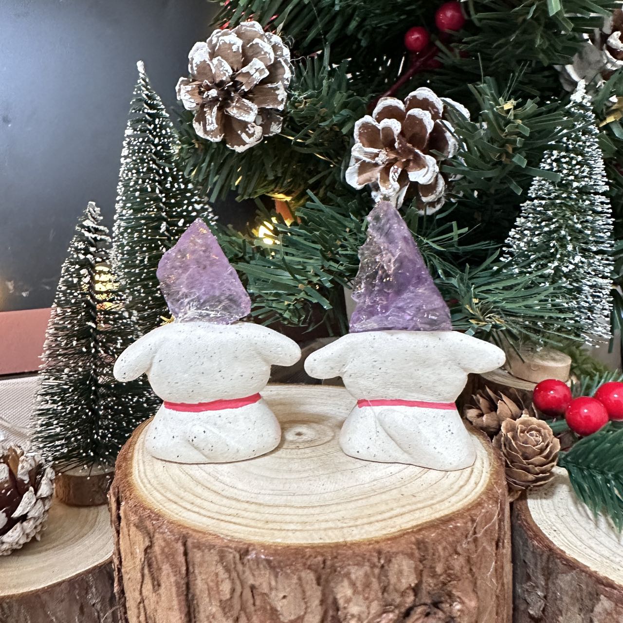 Christmas puppy Brazilian lavender amethyst