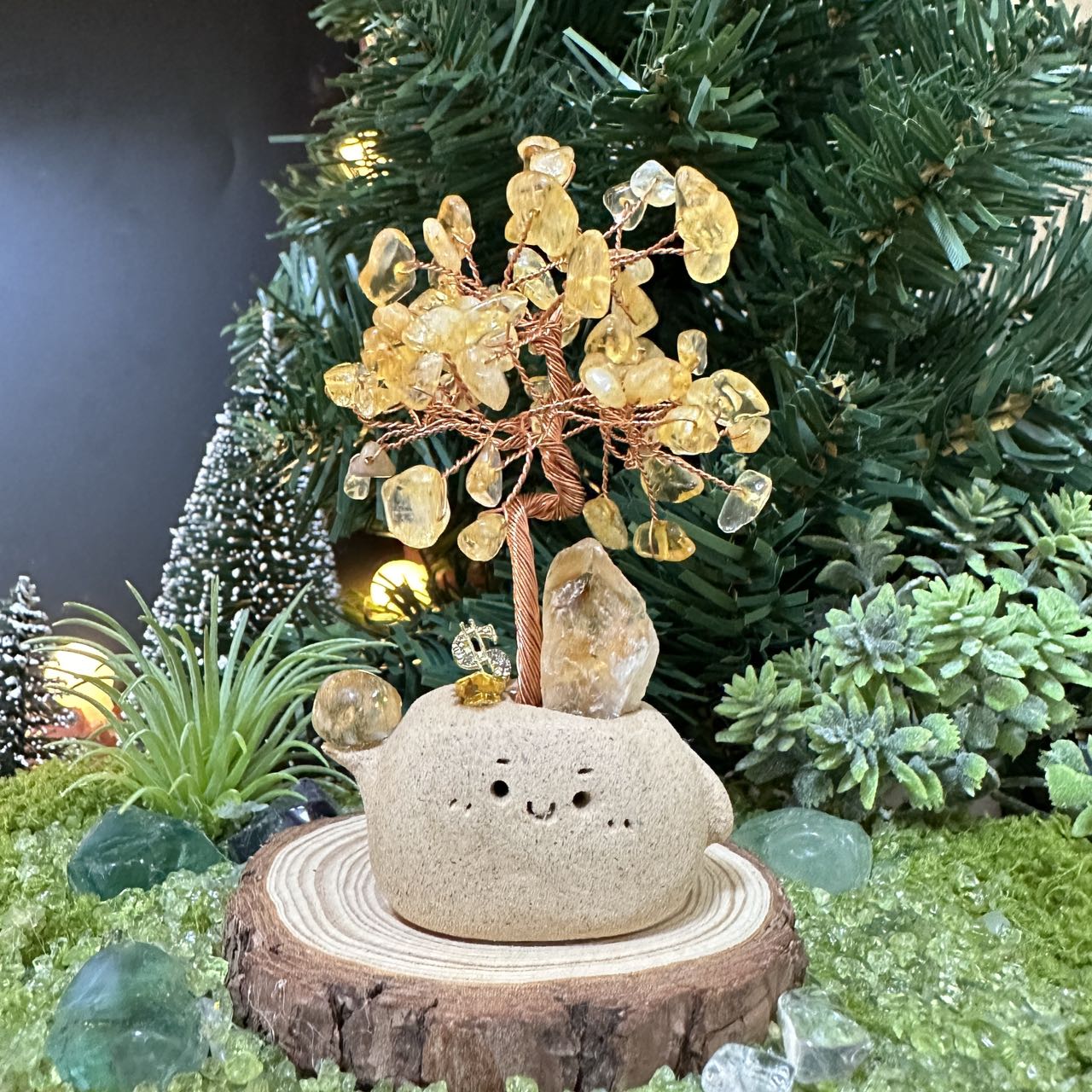 Yellow Crystal Life Tree