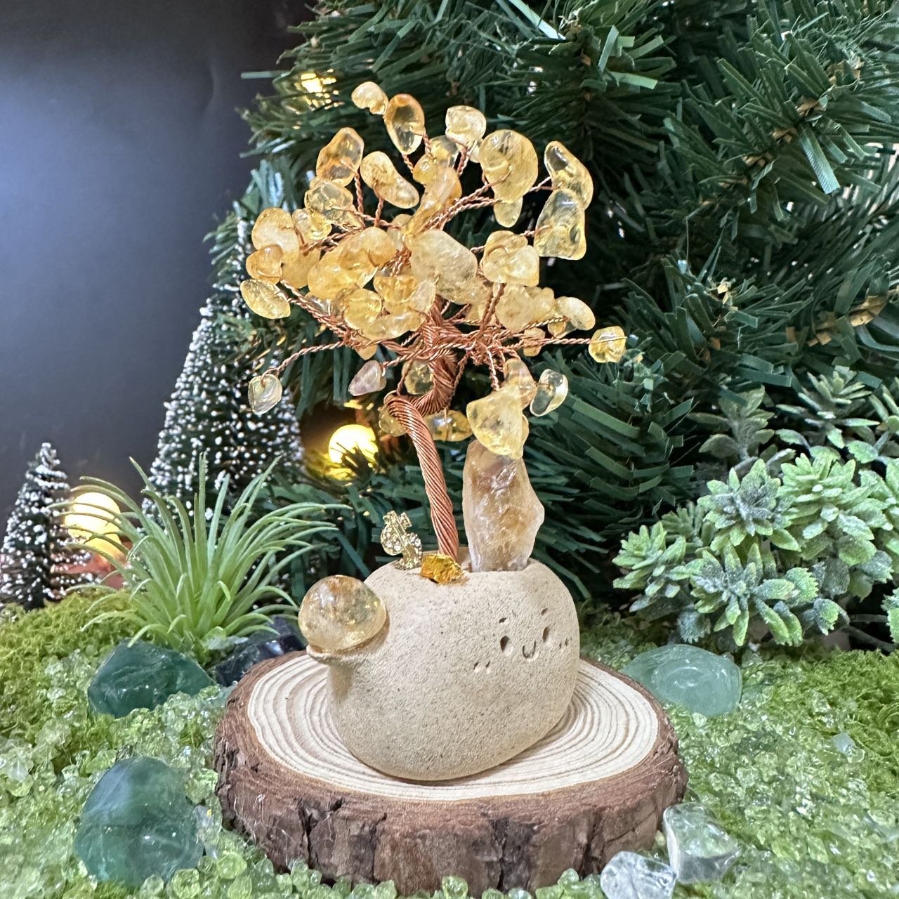 Yellow Crystal Life Tree