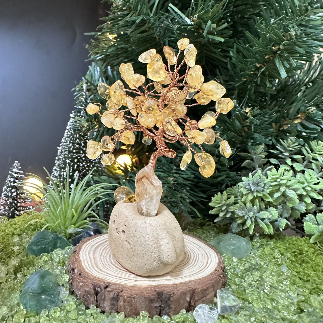 Yellow Crystal Life Tree