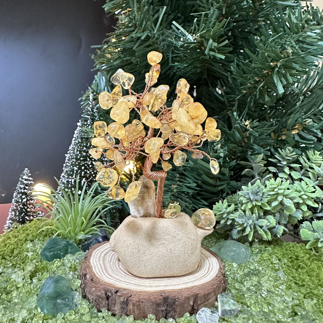 Yellow Crystal Life Tree