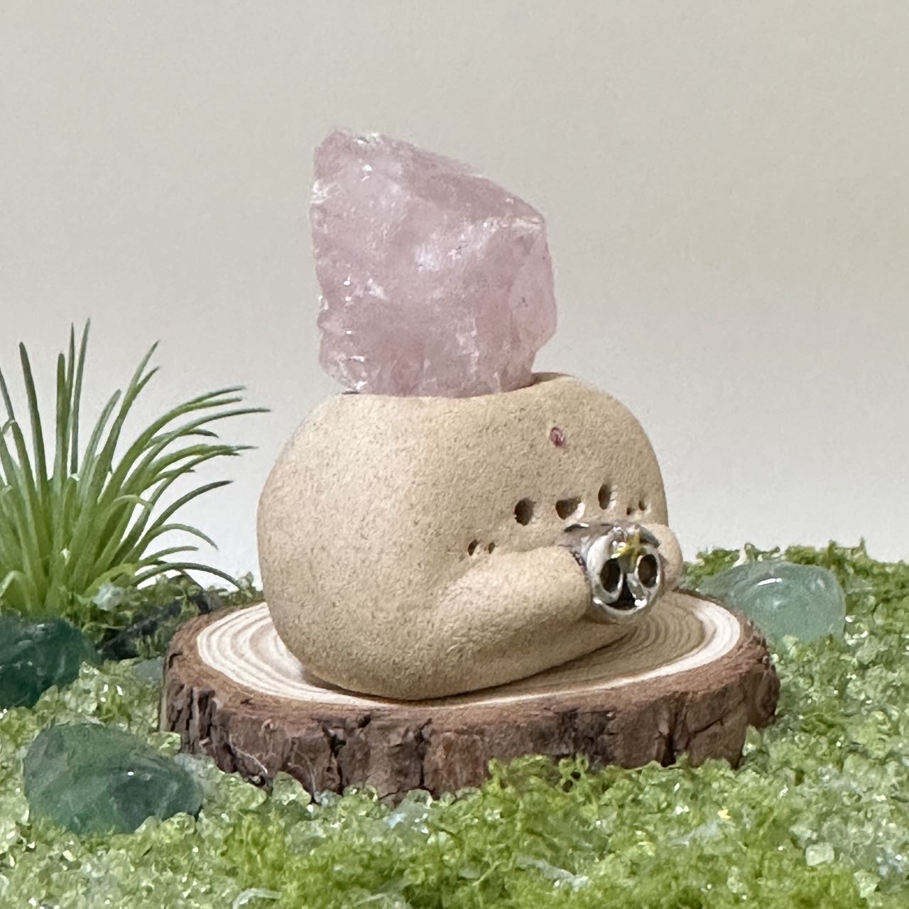 Pink crystal Cancer sign