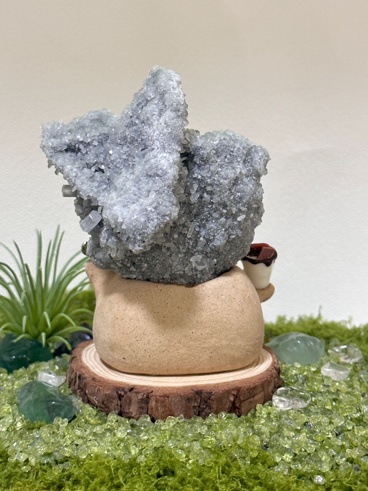 Green transparent crystal combination