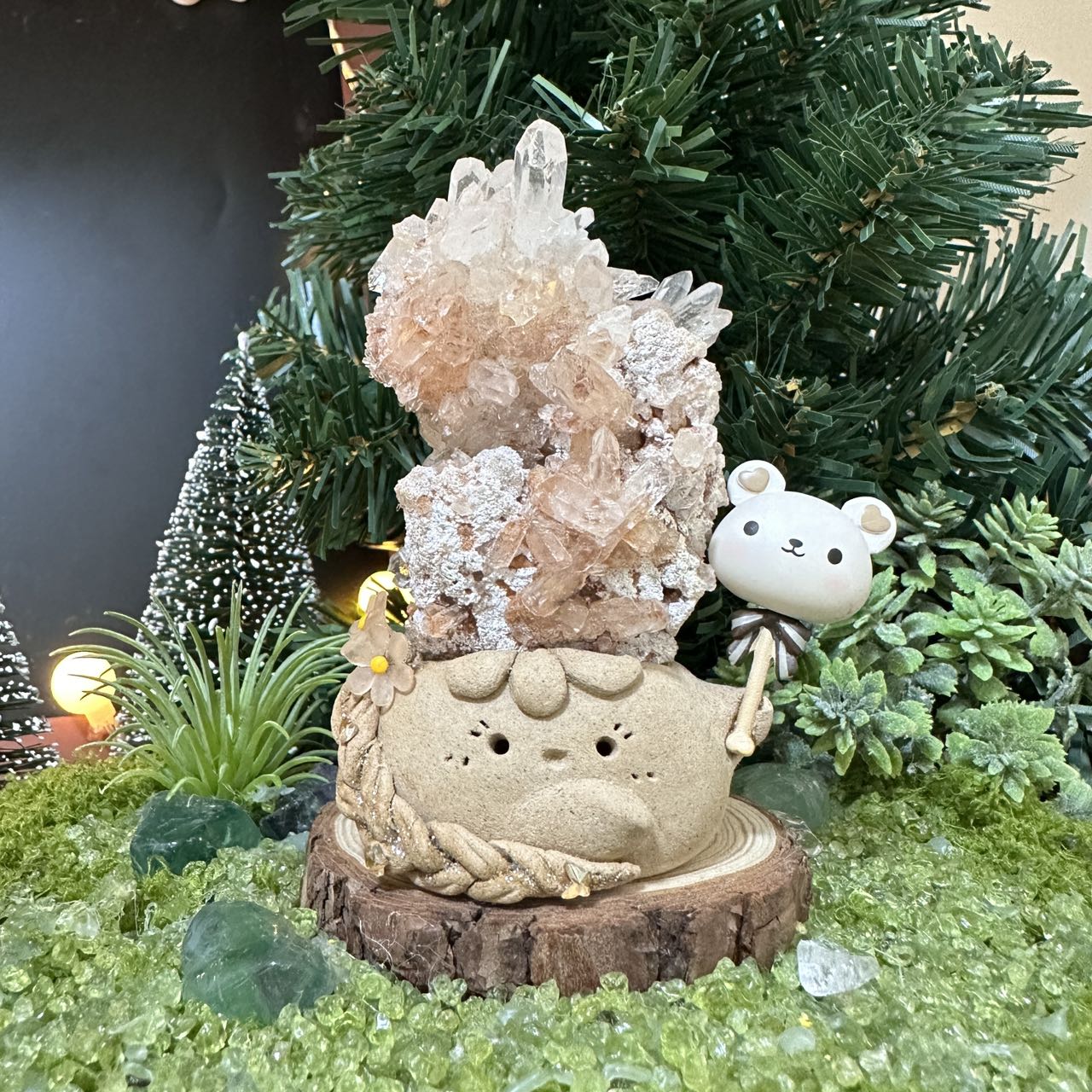 Orange crystal flower