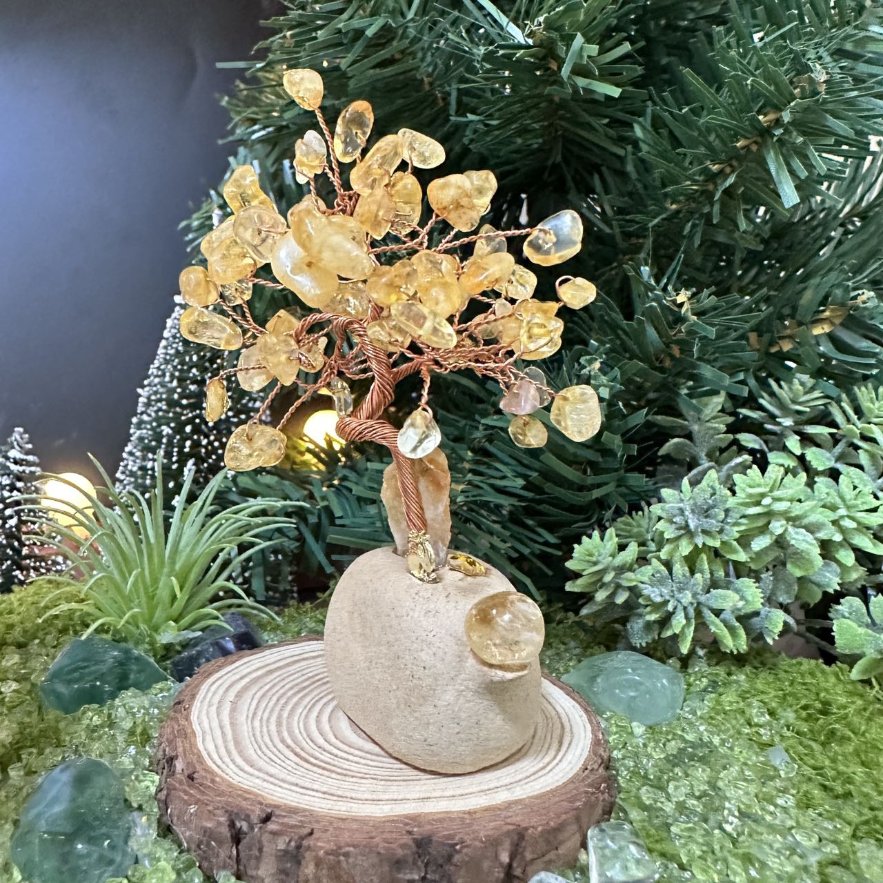 Yellow Crystal Life Tree