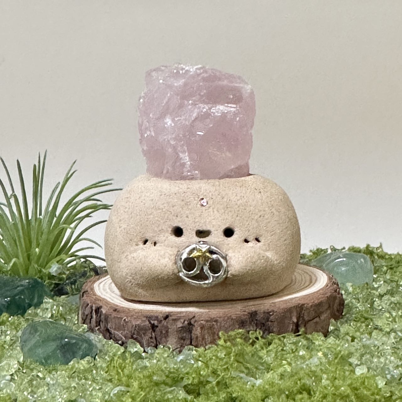 Pink crystal Cancer sign