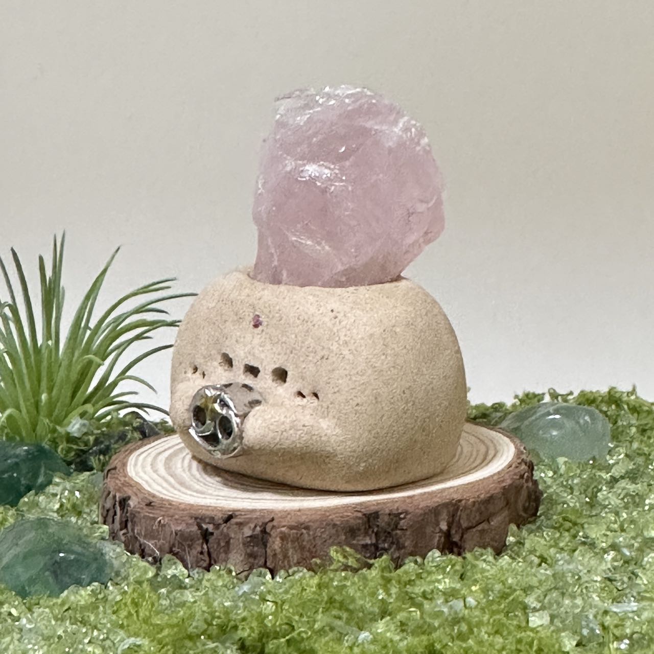 Pink crystal Cancer sign